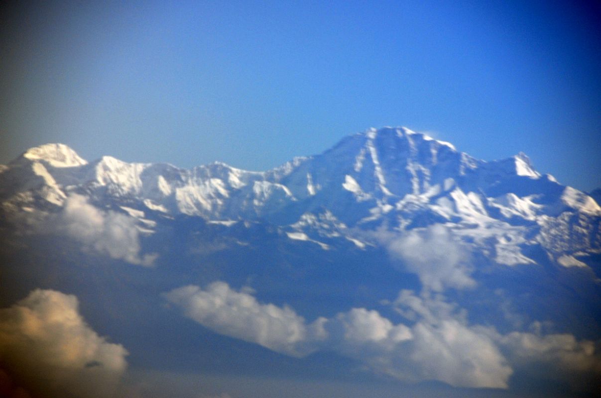 Kathmandu Flight To Pokhara 03 Porong Ri, Shishapangma, Phola Gangchen Early Morning 